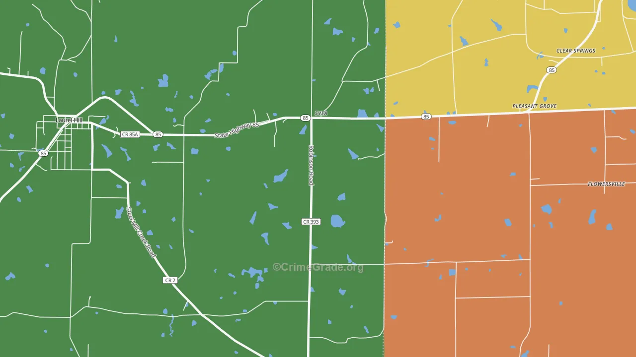 Svea, FL Map of Vandalism Rates