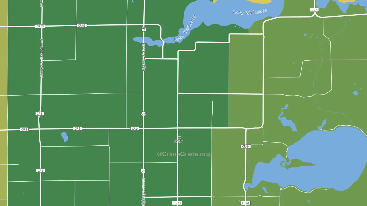 Svea, MN Map of Vandalism Rates
