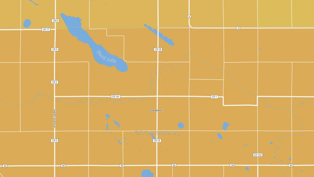 Sveadahl, MN Map of Vandalism Rates