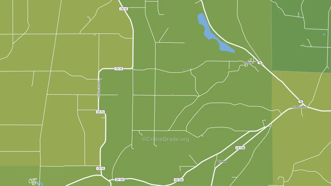 Swain, NY Map of Vandalism Rates