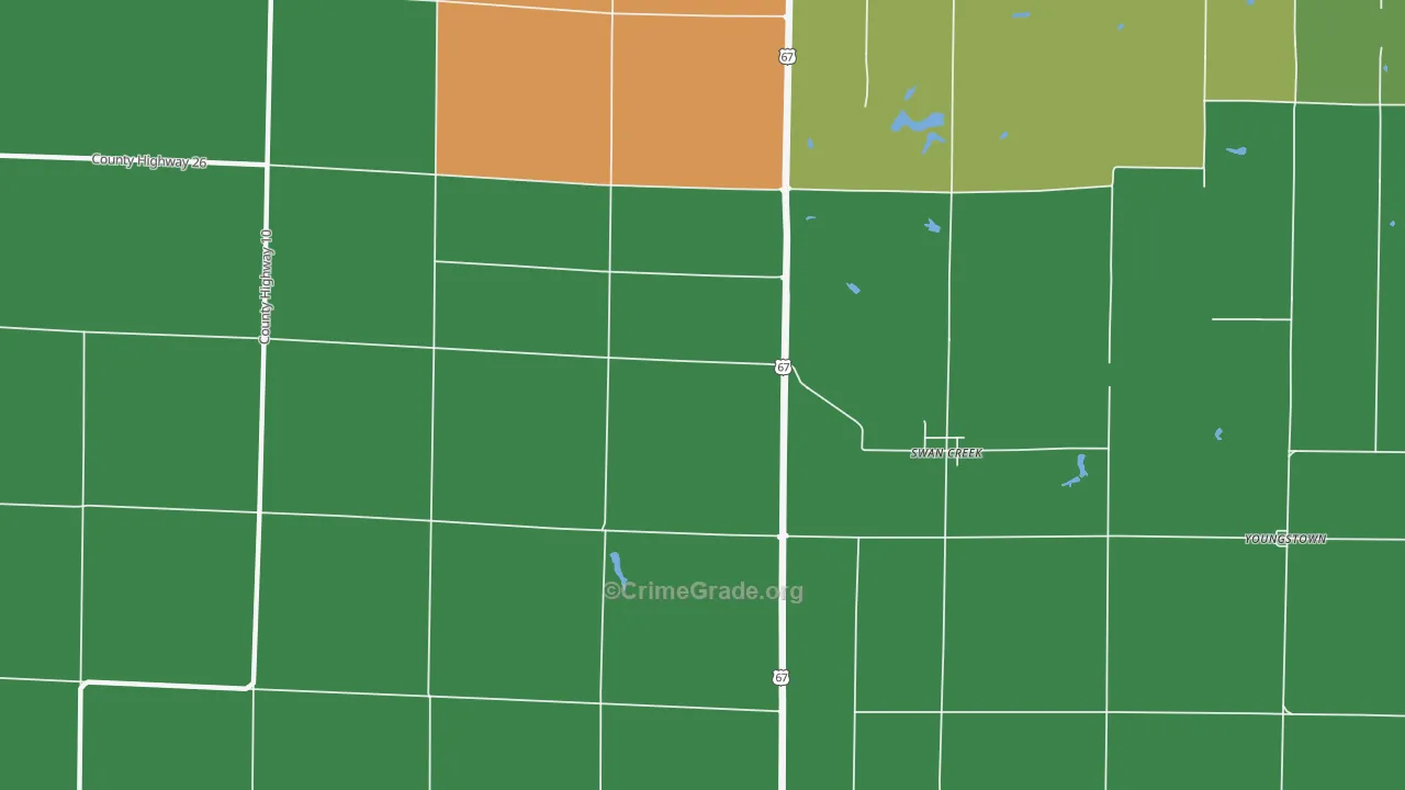 Swan Creek, IL Map of Vandalism Rates