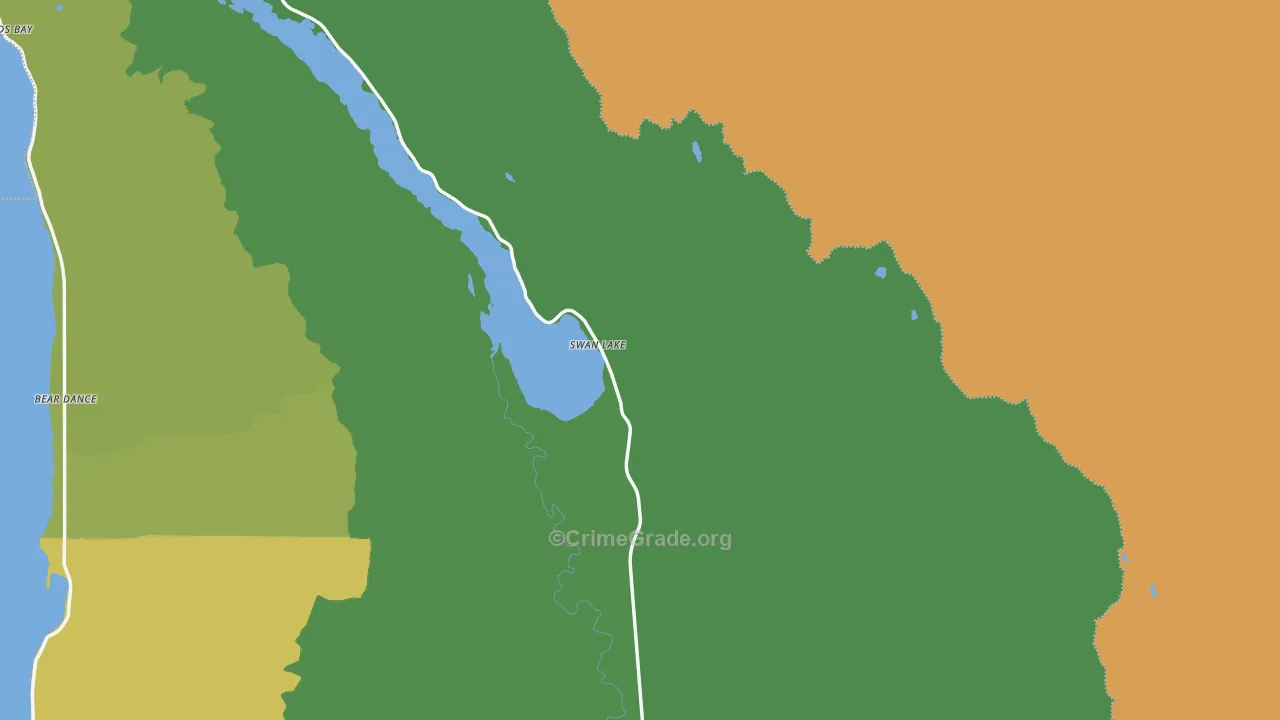 Swan Lake, MT Map of Vandalism Rates