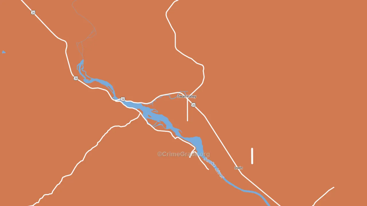 Swan Valley, ID Map of Vandalism Rates