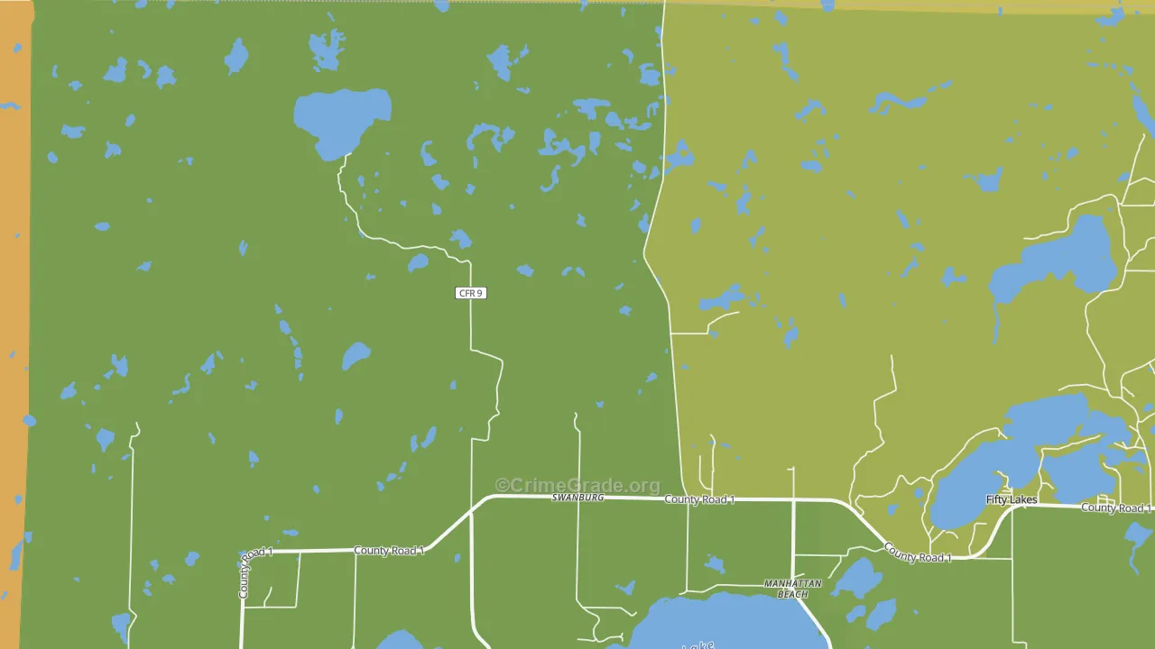 Swanburg, MN Map of Vandalism Rates