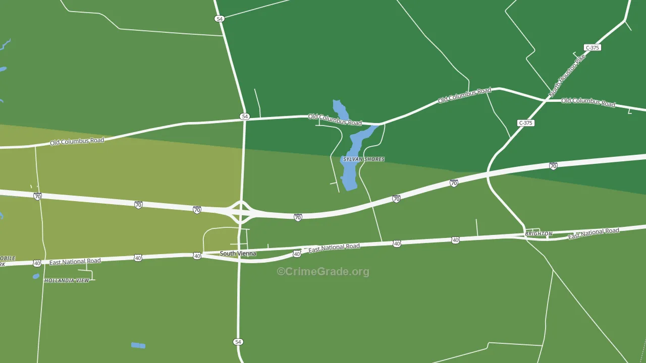 Swanders, OH Map of Vandalism Rates