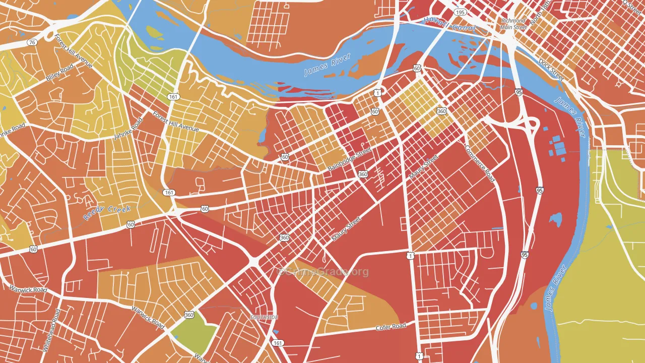 Swansboro, Richmond, VA Map of Vandalism Rates