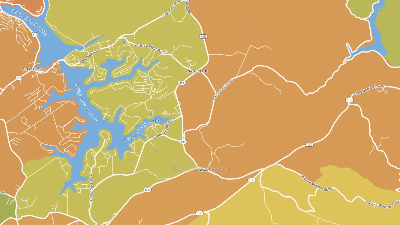 Swanton, MD Map of Vandalism Rates