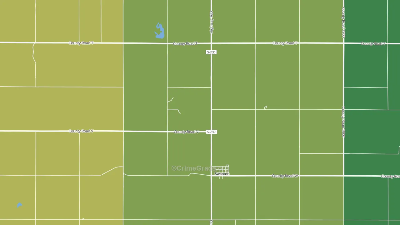 Swanton, NE Map of Vandalism Rates