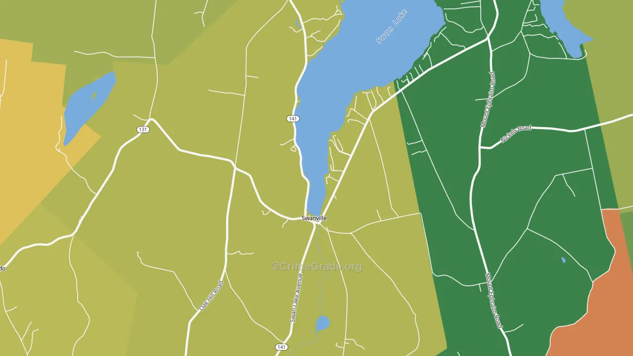 Swanville, ME Map of Vandalism Rates