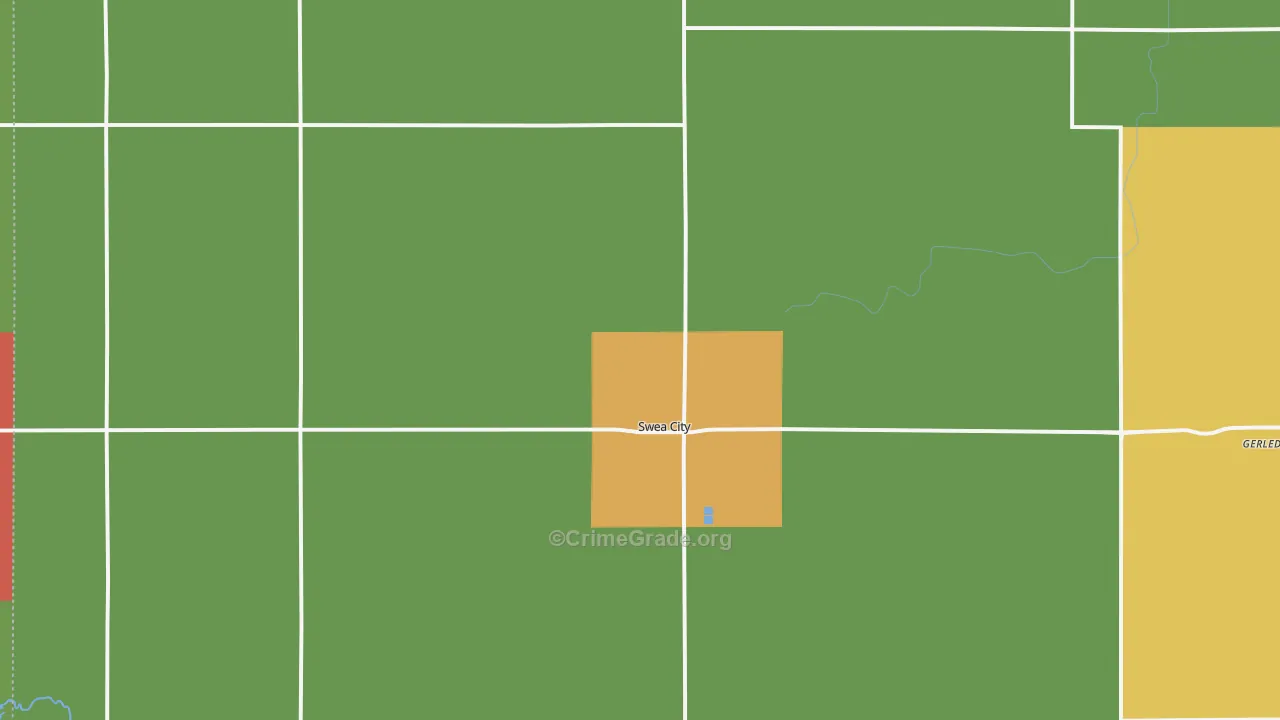 Swea City, IA Map of Vandalism Rates