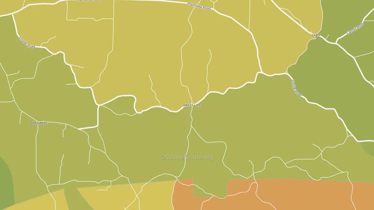 Sweet Lips, TN Map of Vandalism Rates