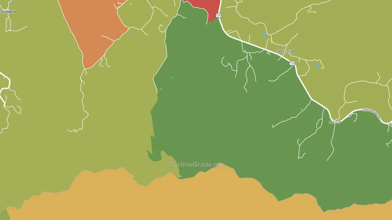 Sweetgum, NC Map of Vandalism Rates