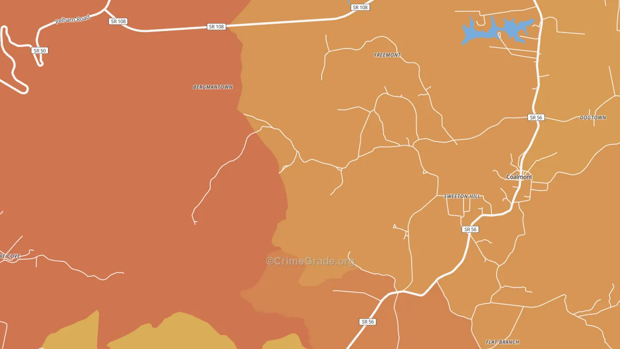 Sweeton Hill, TN Map of Vandalism Rates