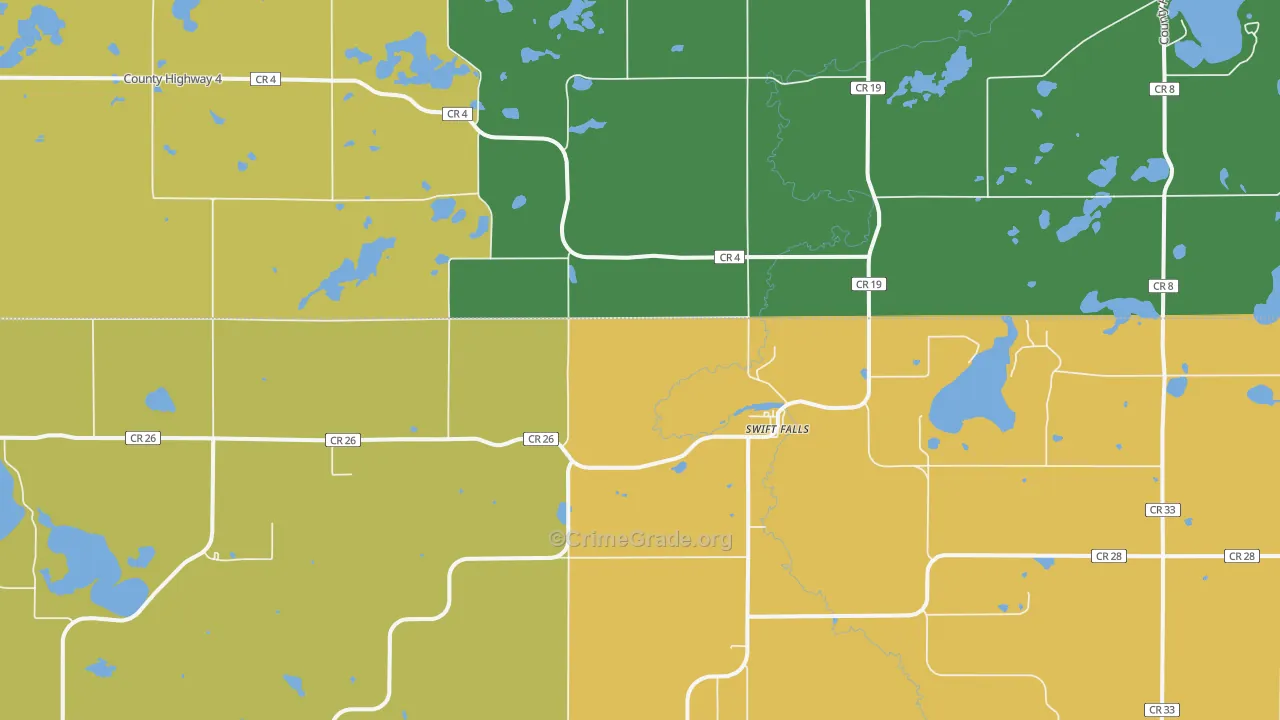 Swift Falls, MN Map of Vandalism Rates