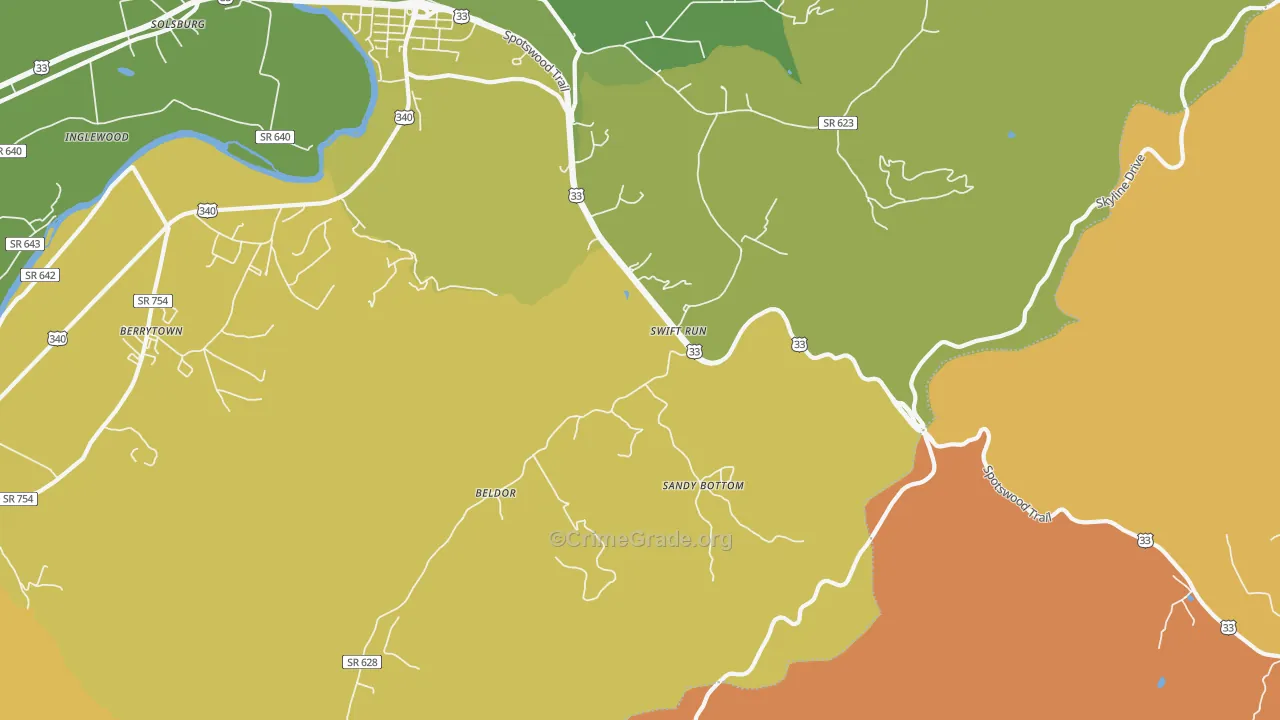 Swift Run, VA Map of Vandalism Rates