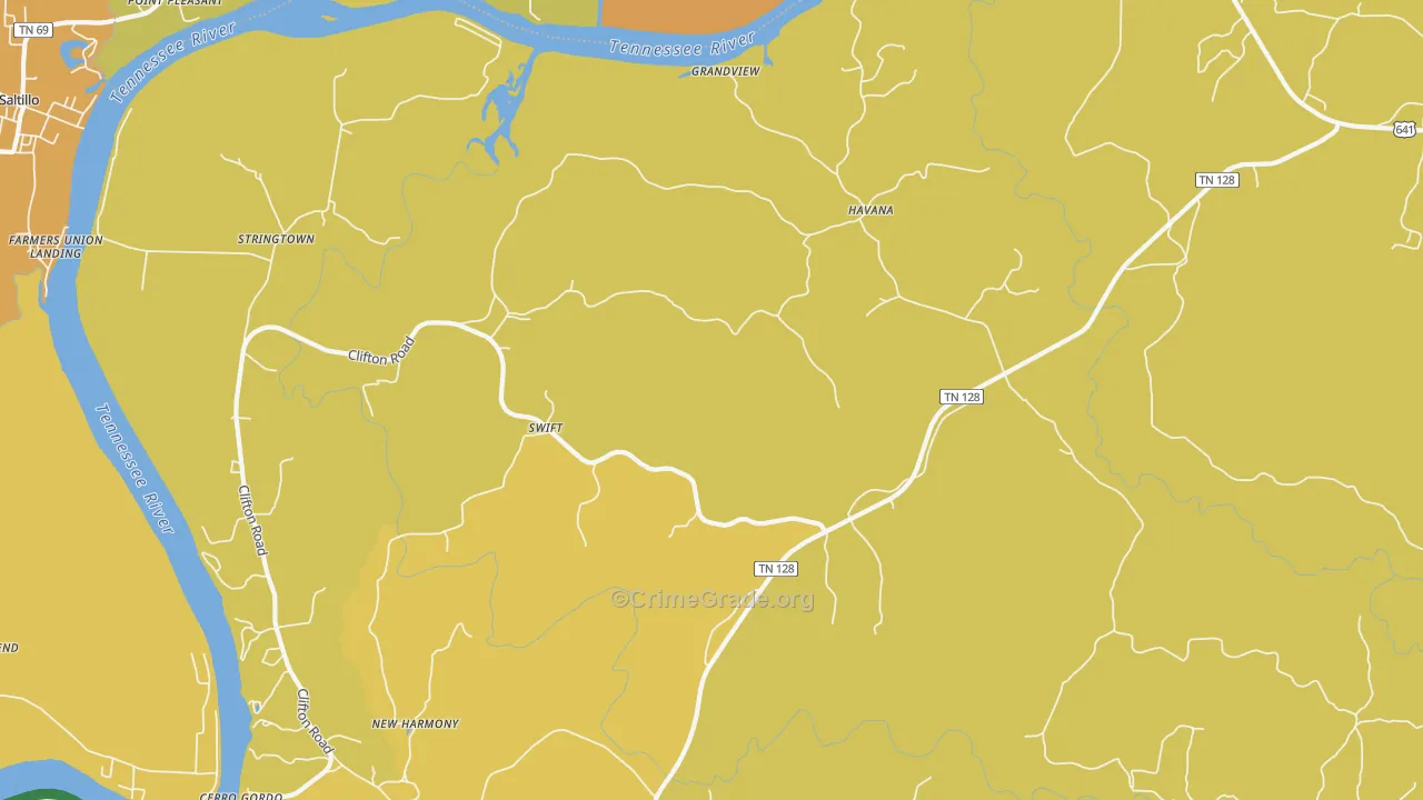 Swift, TN Map of Vandalism Rates