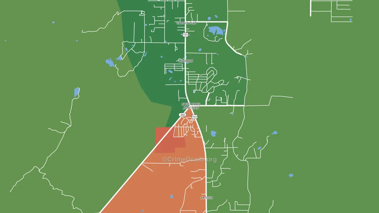 Swift Trail Junction, AZ Map of Vandalism Rates