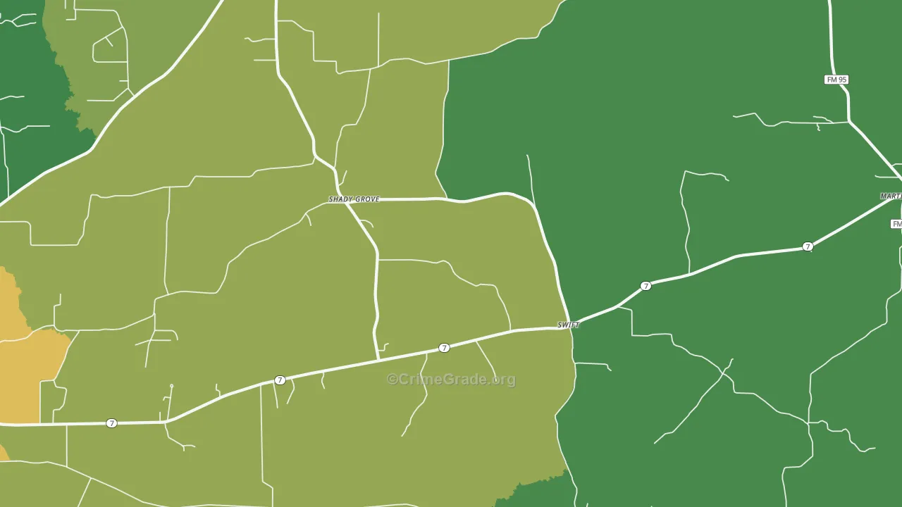 Swift, TX Map of Vandalism Rates