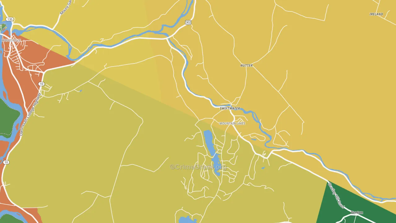 Swiftwater, NH Map of Vandalism Rates