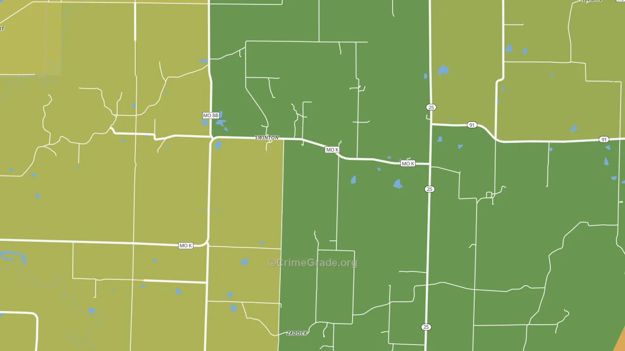 Swinton, MO Map of Vandalism Rates