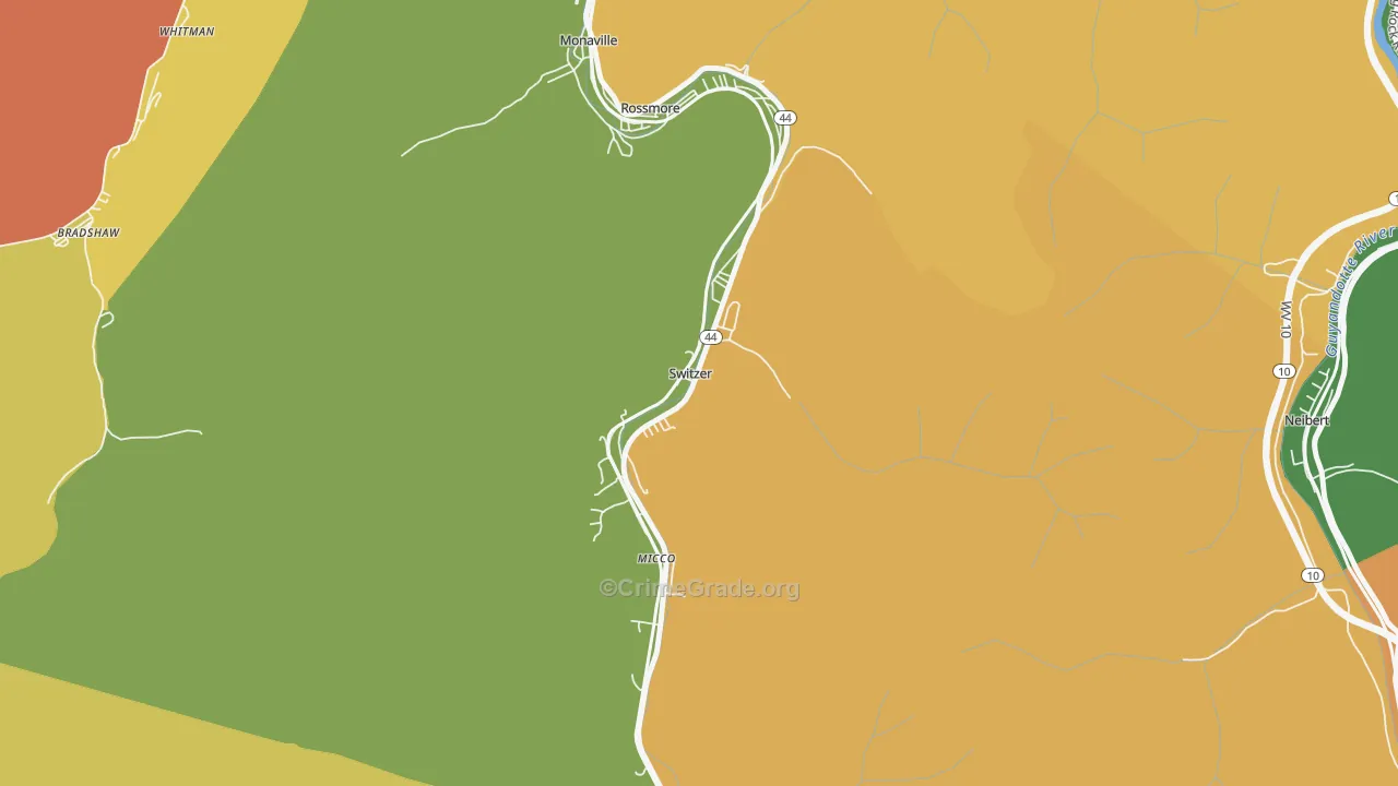 Switzer, WV Map of Vandalism Rates