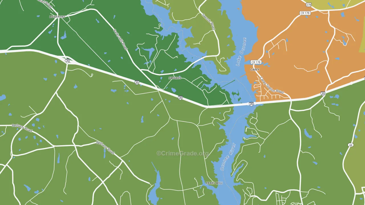 Swords, GA Map of Vandalism Rates