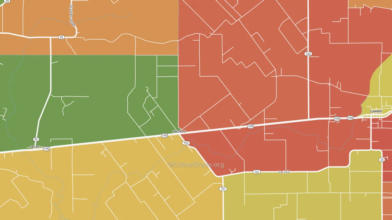 Swords, LA Map of Vandalism Rates