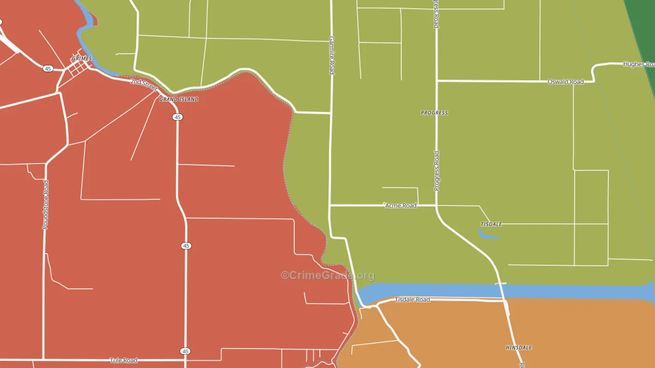 Sycamore, CA Map of Vandalism Rates