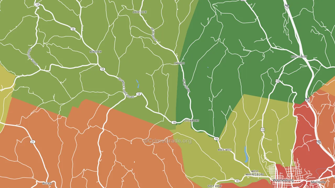 Sycamore, PA Map of Vandalism Rates