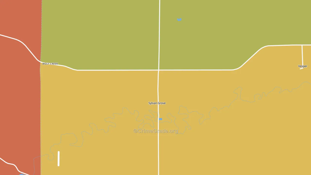 Sylvan Grove, KS Map of Vandalism Rates