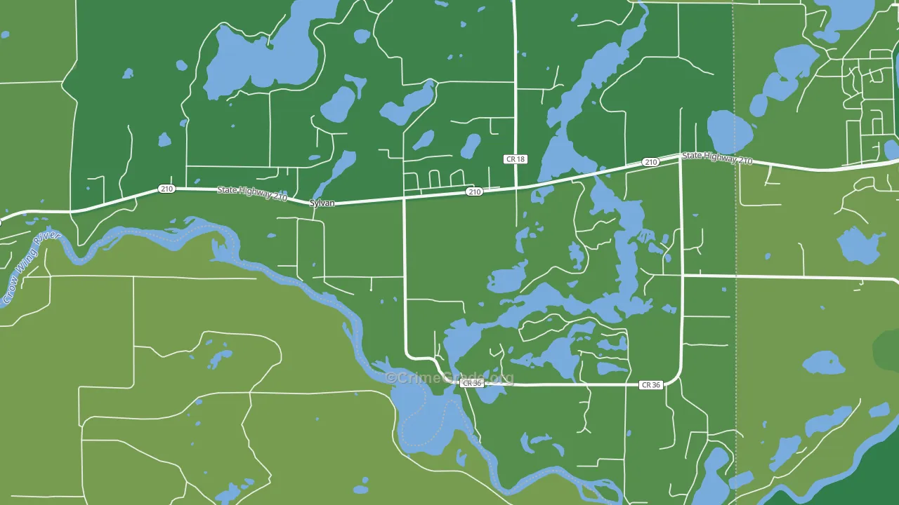 Sylvan, MN Map of Vandalism Rates