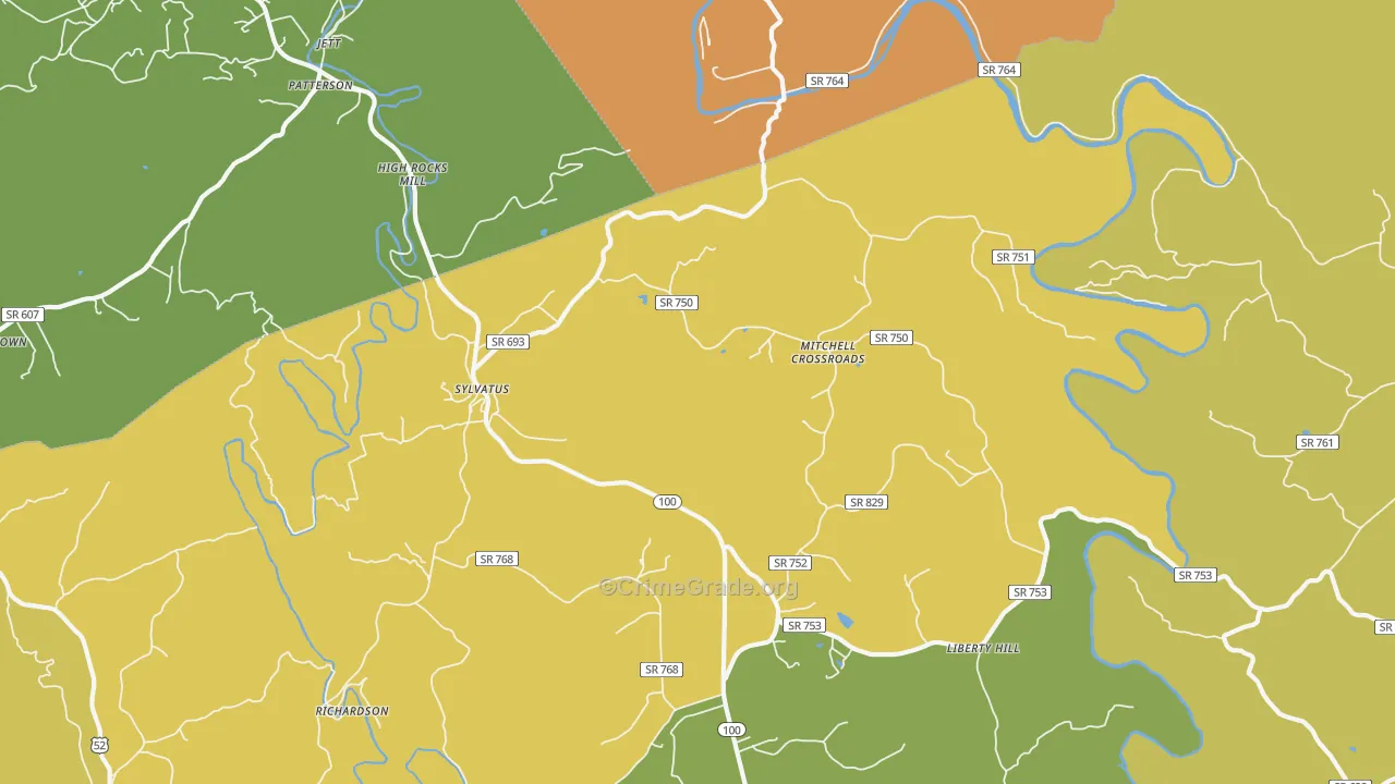 Sylvatus, VA Map of Vandalism Rates