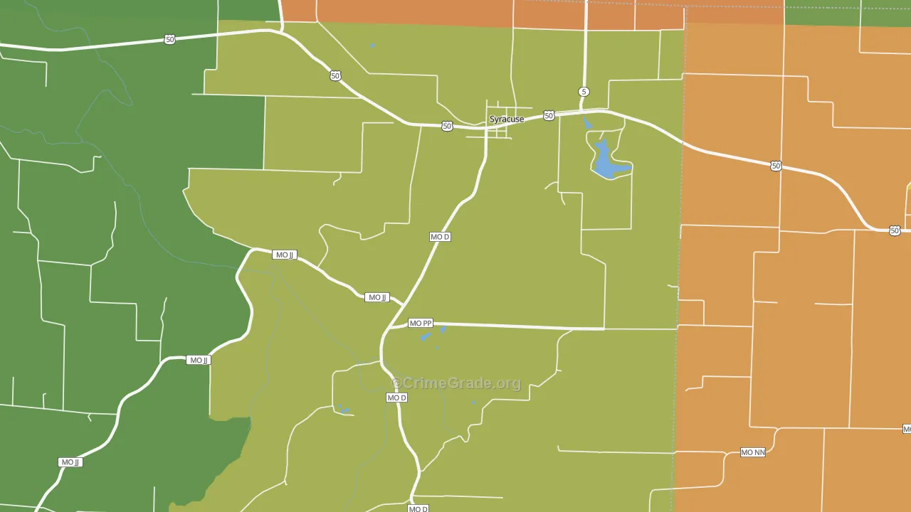 Syracuse, MO Map of Vandalism Rates