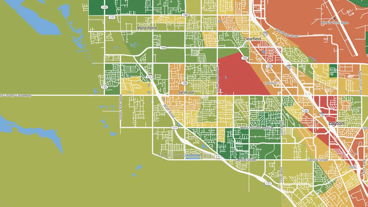 Syracuse, UT Map of Vandalism Rates