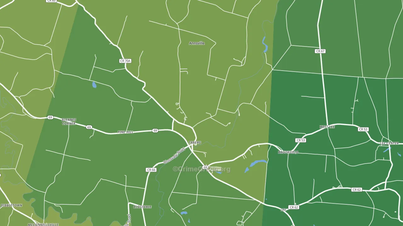 Taberg, NY Map of Vandalism Rates