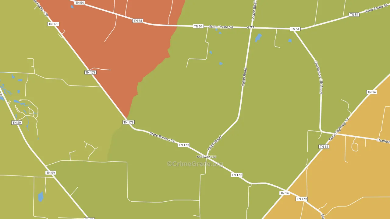 Tabernacle, TN Map of Vandalism Rates
