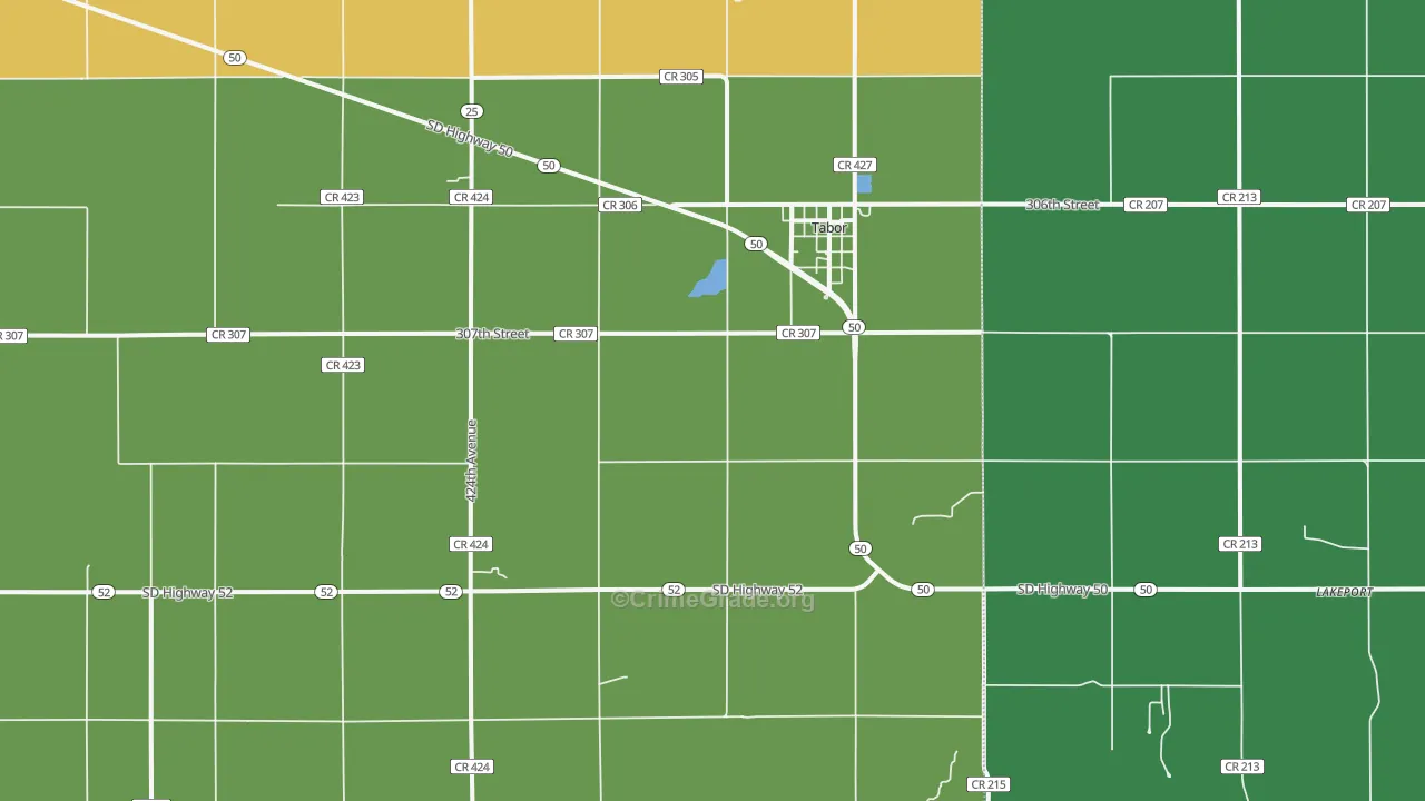Tabor, SD Map of Vandalism Rates