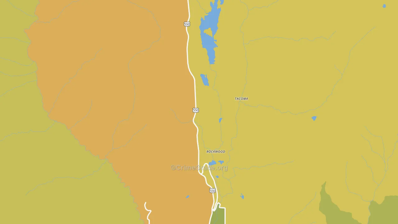 Tacoma, CO Map of Vandalism Rates