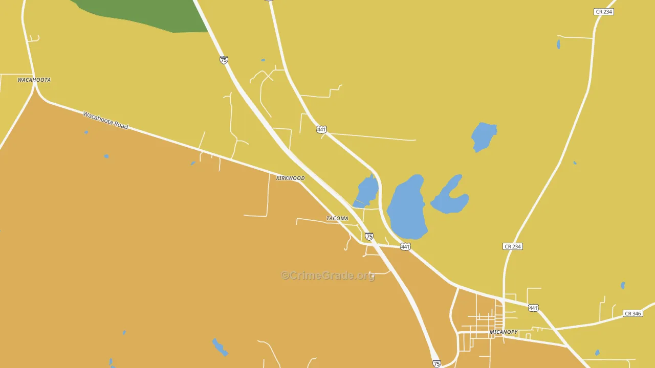 Tacoma, FL Map of Vandalism Rates