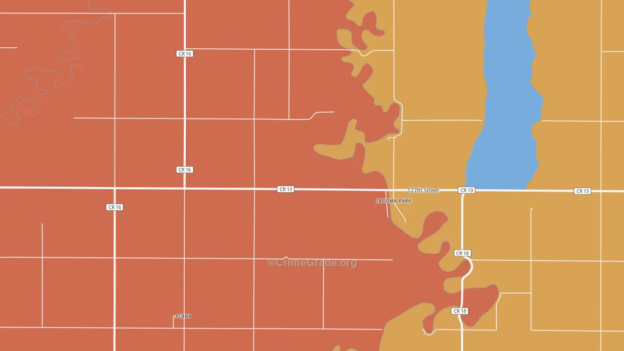 Tacoma Park, SD Map of Vandalism Rates