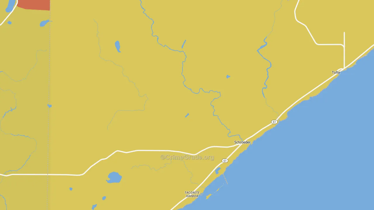 Taconite Harbor, MN Map of Vandalism Rates