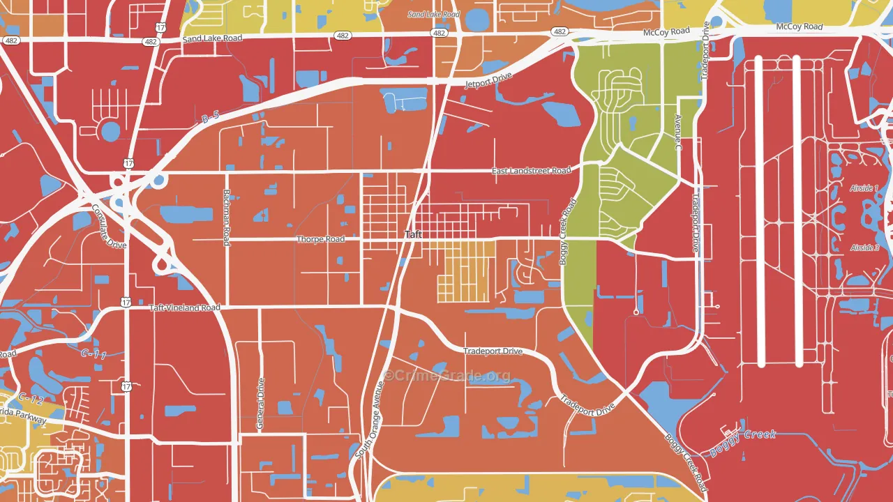 Taft, FL Map of Vandalism Rates