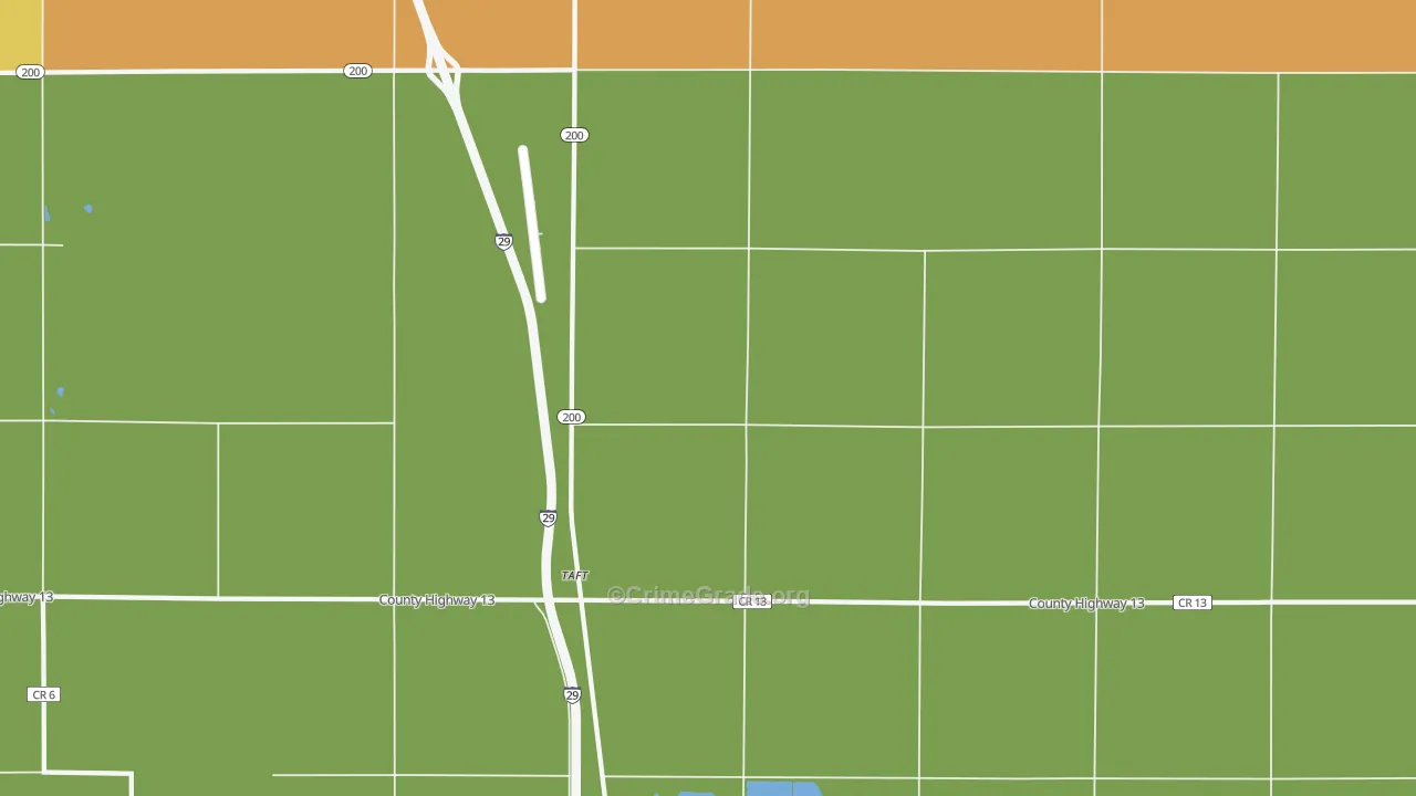 Taft, ND Map of Vandalism Rates