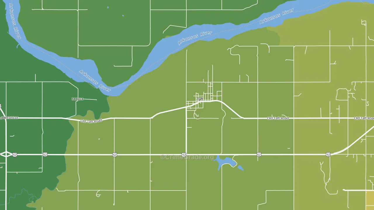 Taft, OK Map of Vandalism Rates