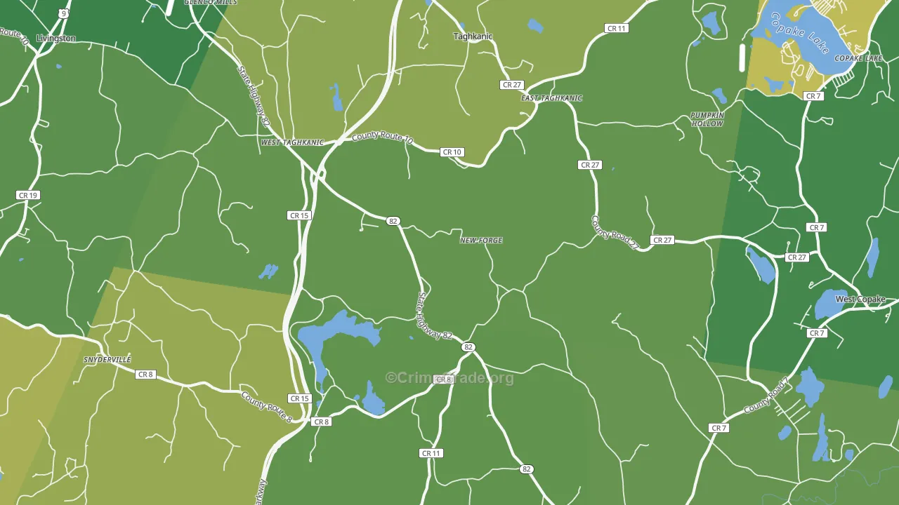 Taghkanic, NY Map of Vandalism Rates