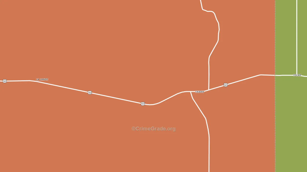 Taiban, NM Map of Vandalism Rates