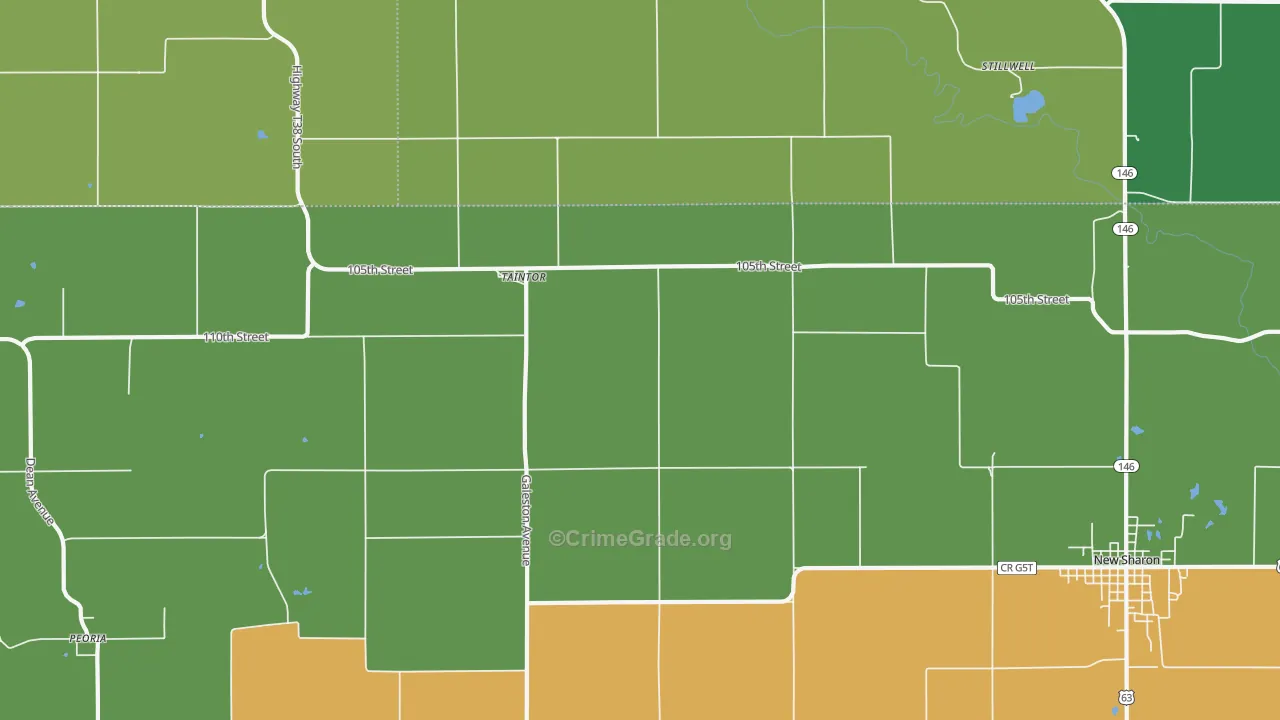 Taintor, IA Map of Vandalism Rates