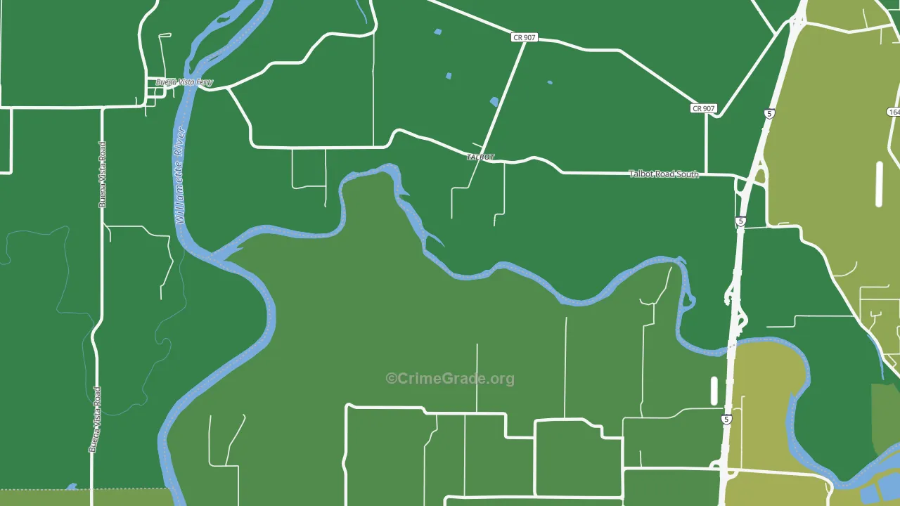 Talbot, OR Map of Vandalism Rates