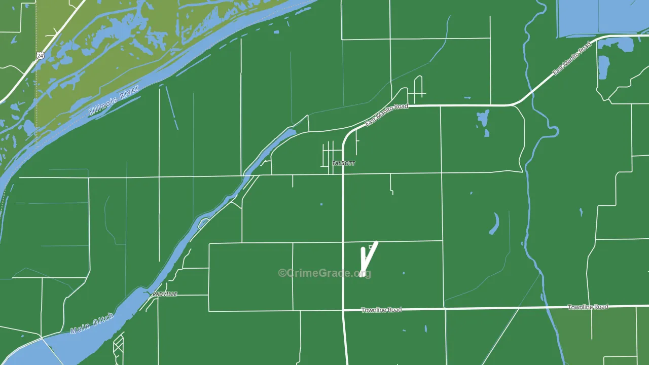 Talbott, IL Map of Vandalism Rates