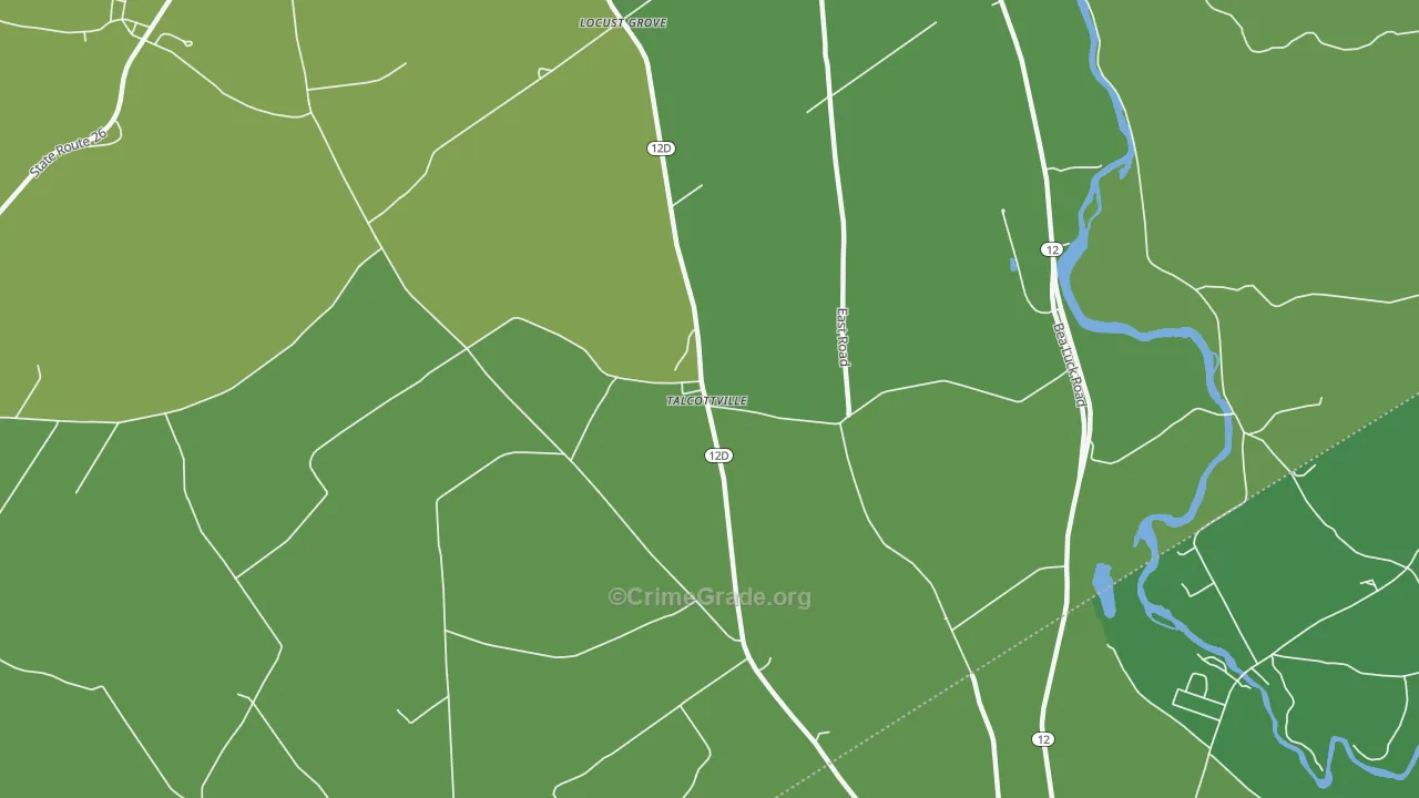 Talcottville, NY Map of Vandalism Rates